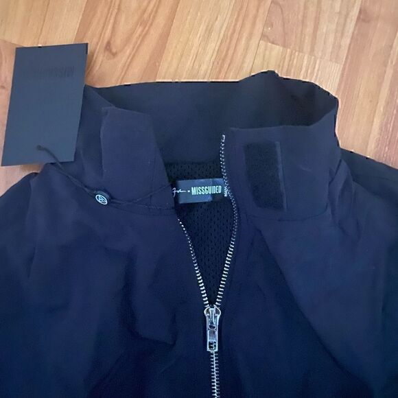 NWT Sean John x Missguided Black Cropped Windbreaker LE 6 / medium - Picture 6 of 11